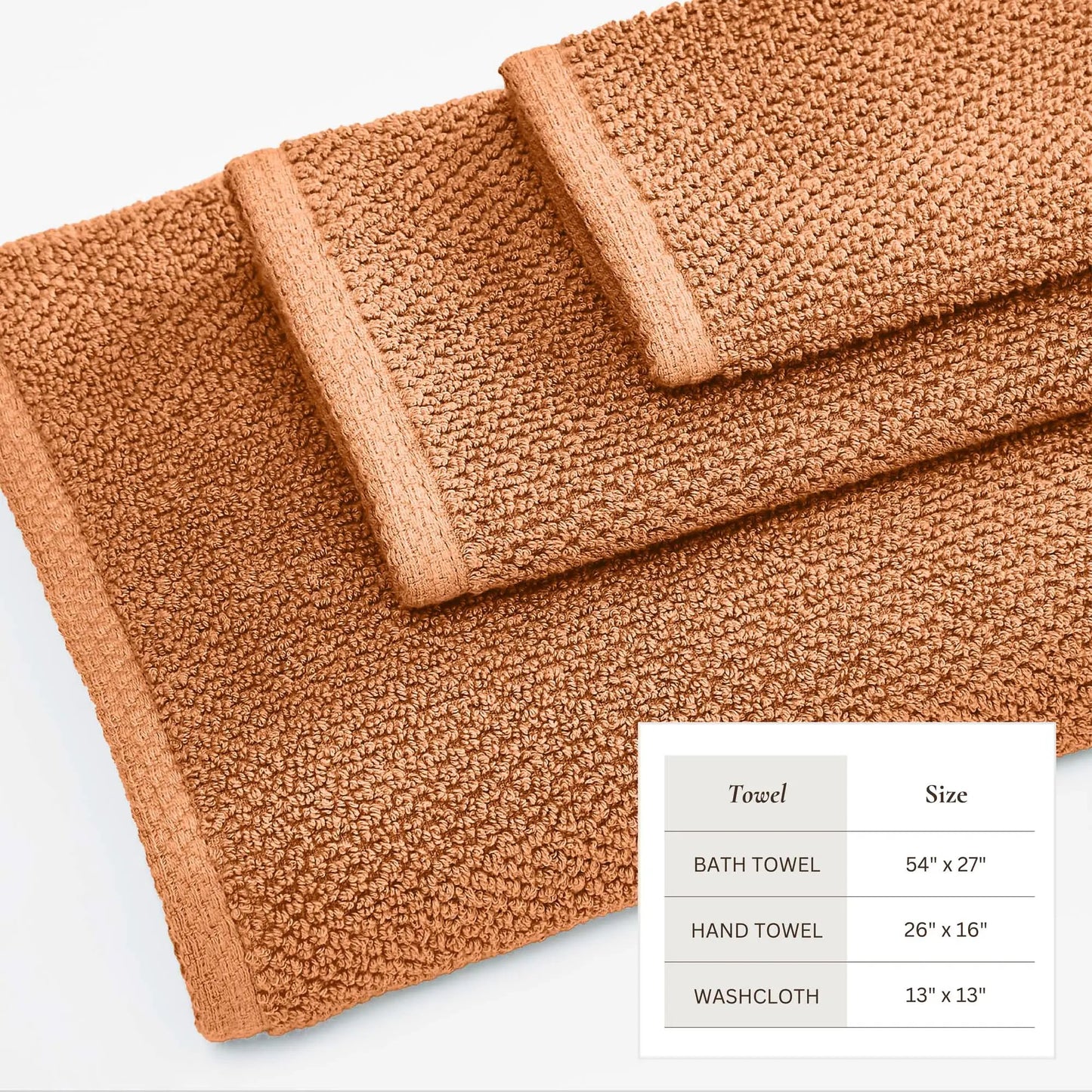 Cotton Textured Bath Towel Set - Acacia Collection from PriceLows™