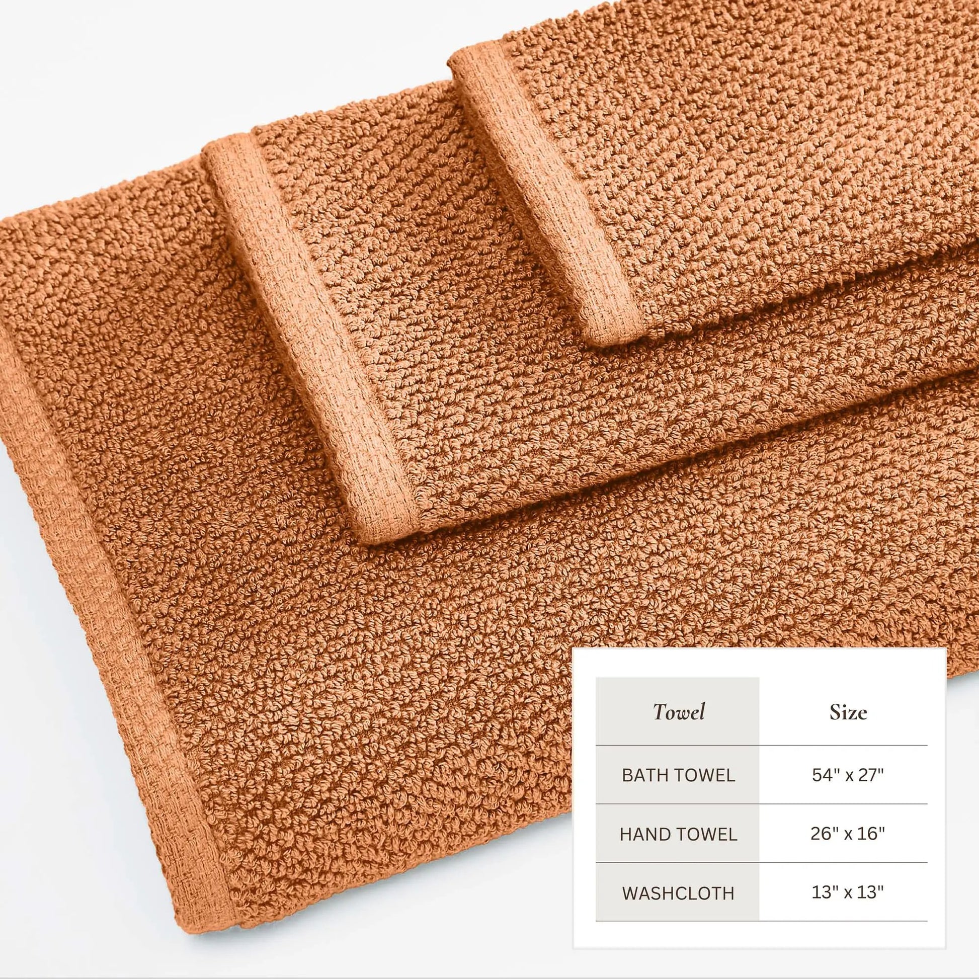 Cotton Textured Bath Towel Set - Acacia Collection from PriceLows™