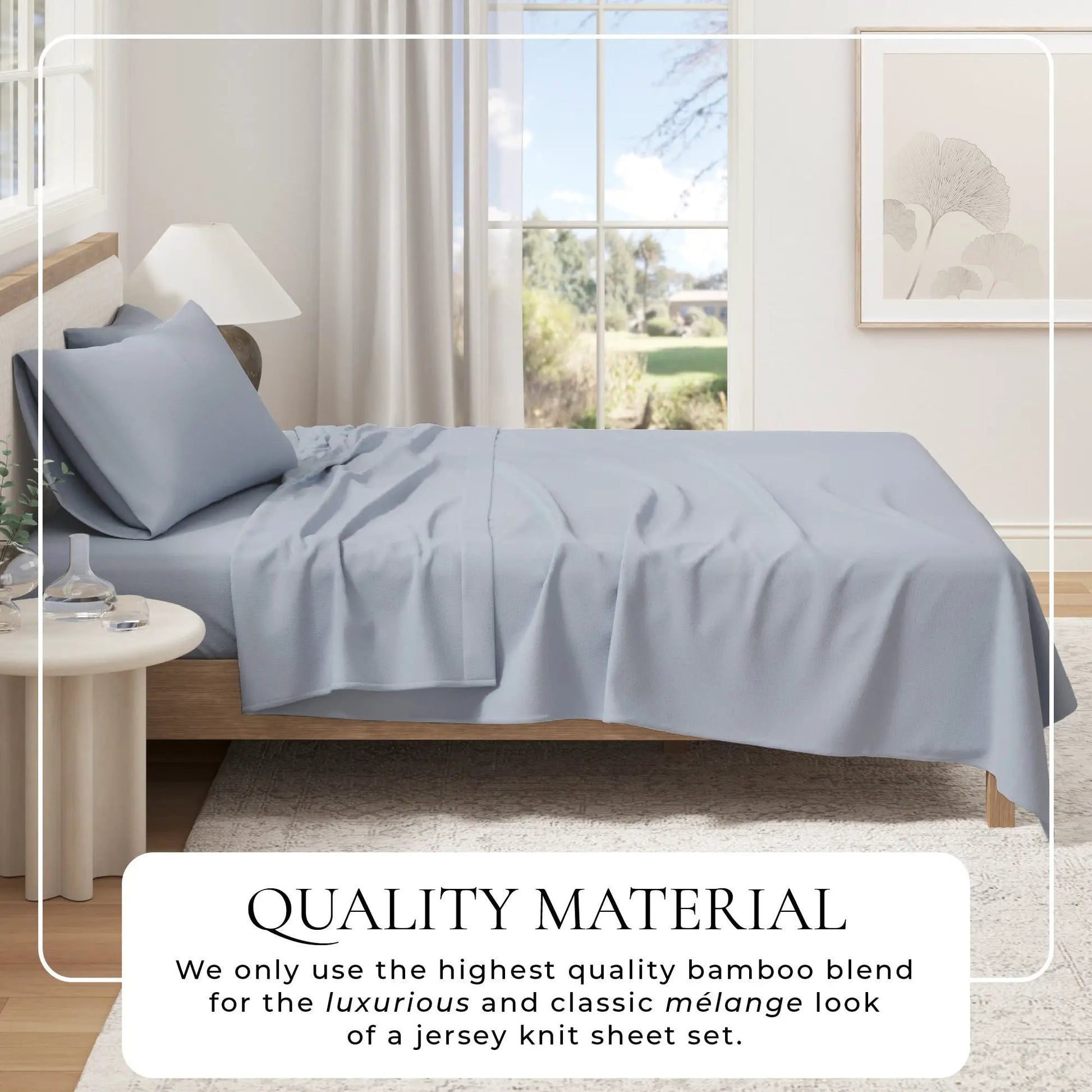 Viscose from Bamboo & Cotton Blend Jersey Knit Sheets from PriceLows™