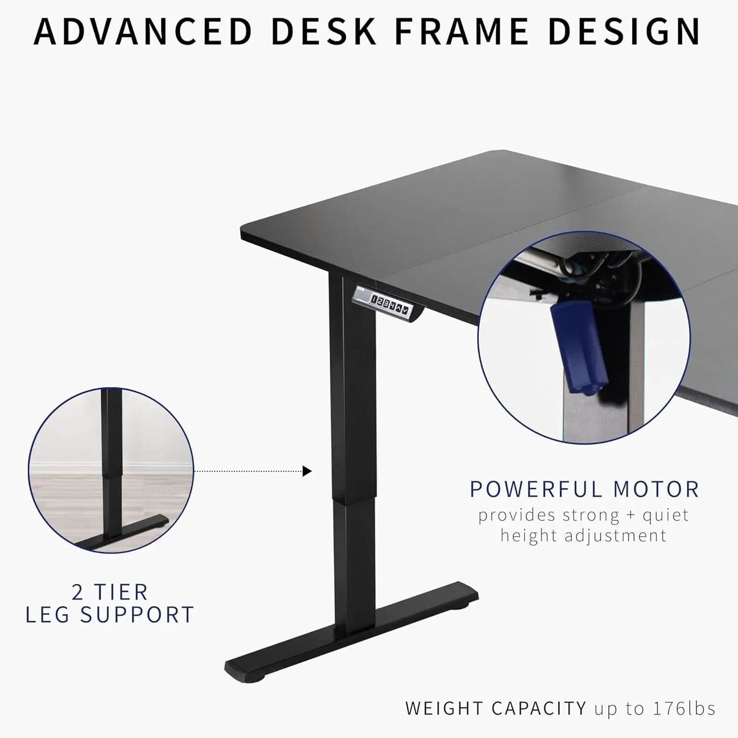 Electric Standing Desk 71x30 Memory Height Adjustment from PriceLows™
