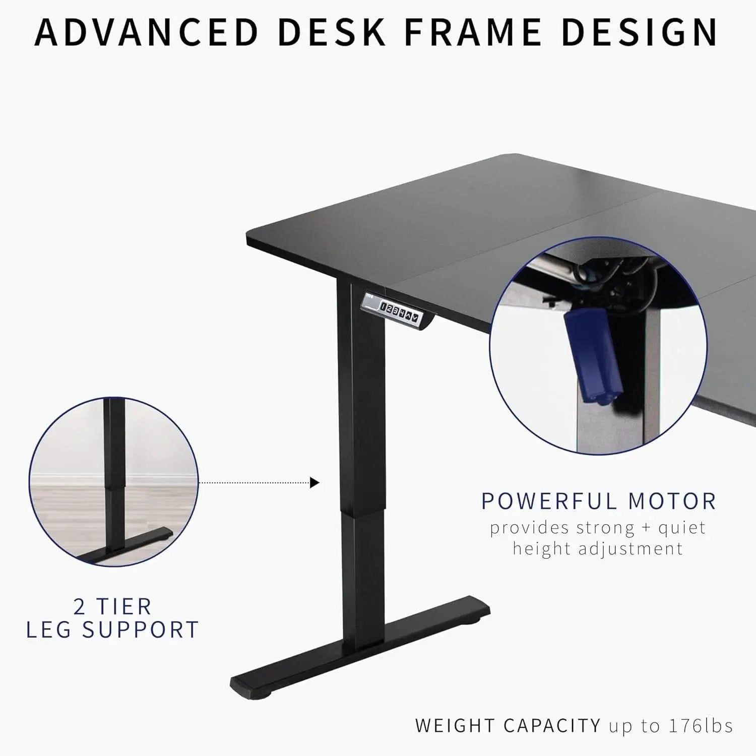 Electric Standing Desk 71x30 Memory Height Adjustment from PriceLows™
