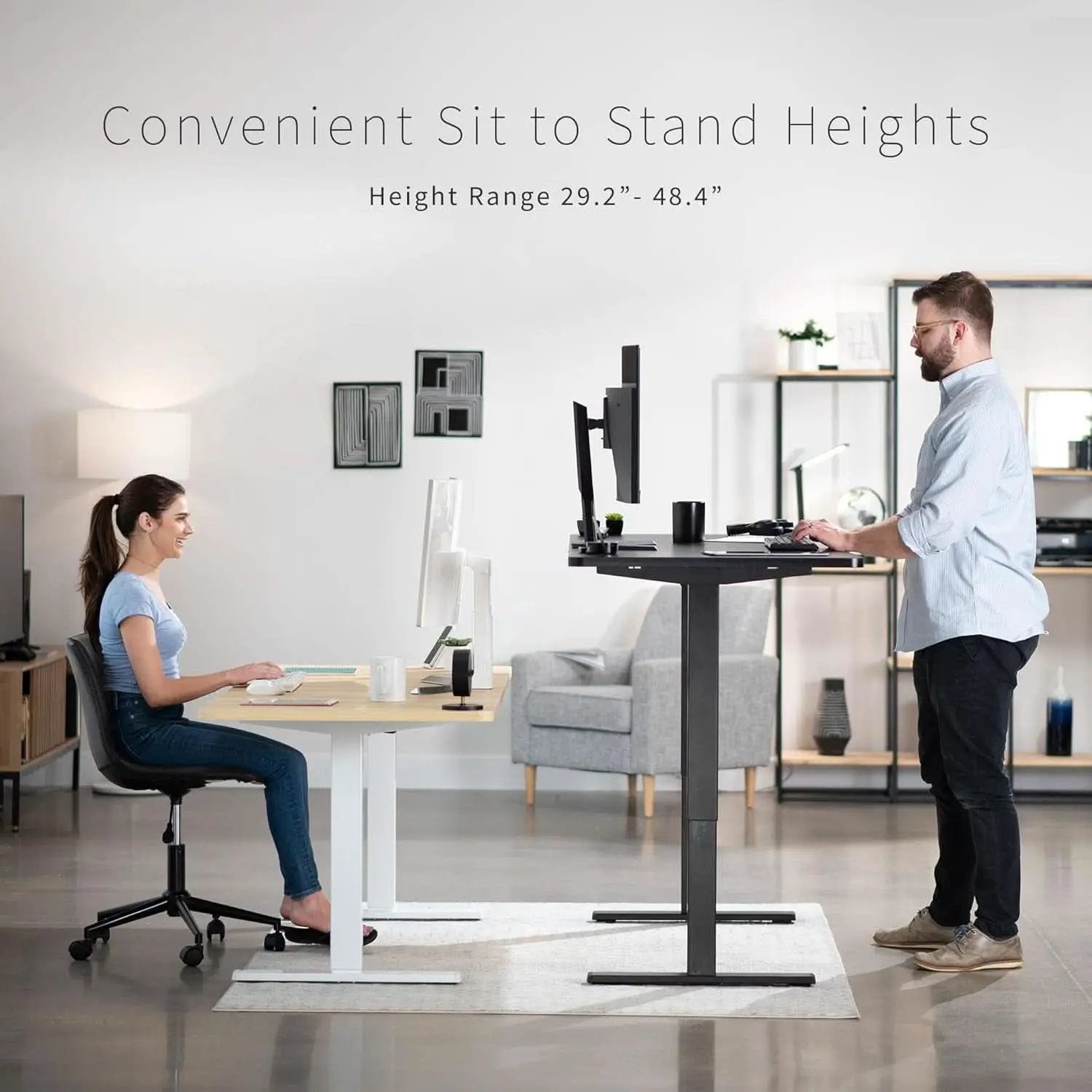 Electric Standing Desk 71x30 Memory Height Adjustment from PriceLows™