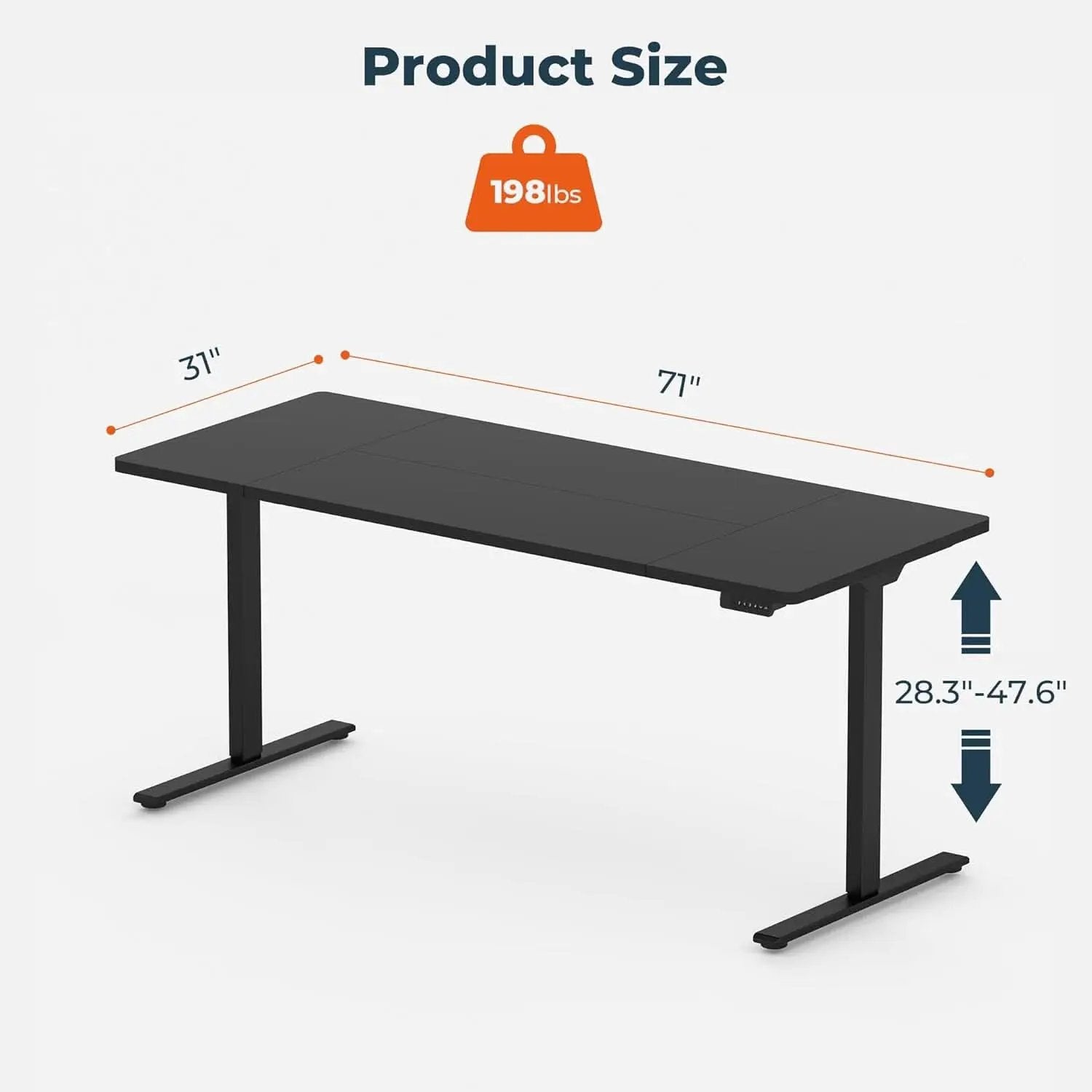 Electric Dual Motor Standing Desk with Adjustable Height from PriceLows™