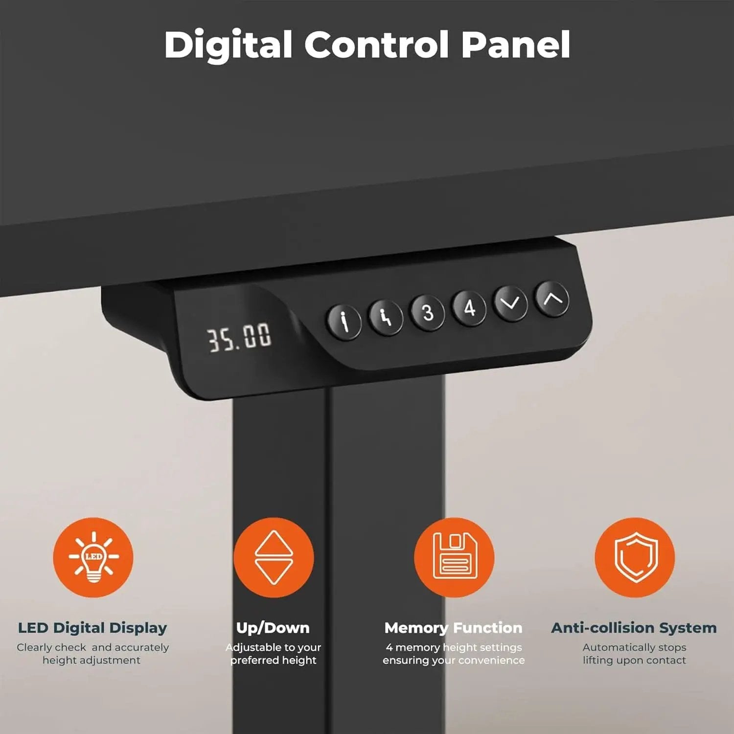 Electric Dual Motor Standing Desk with Adjustable Height from PriceLows™