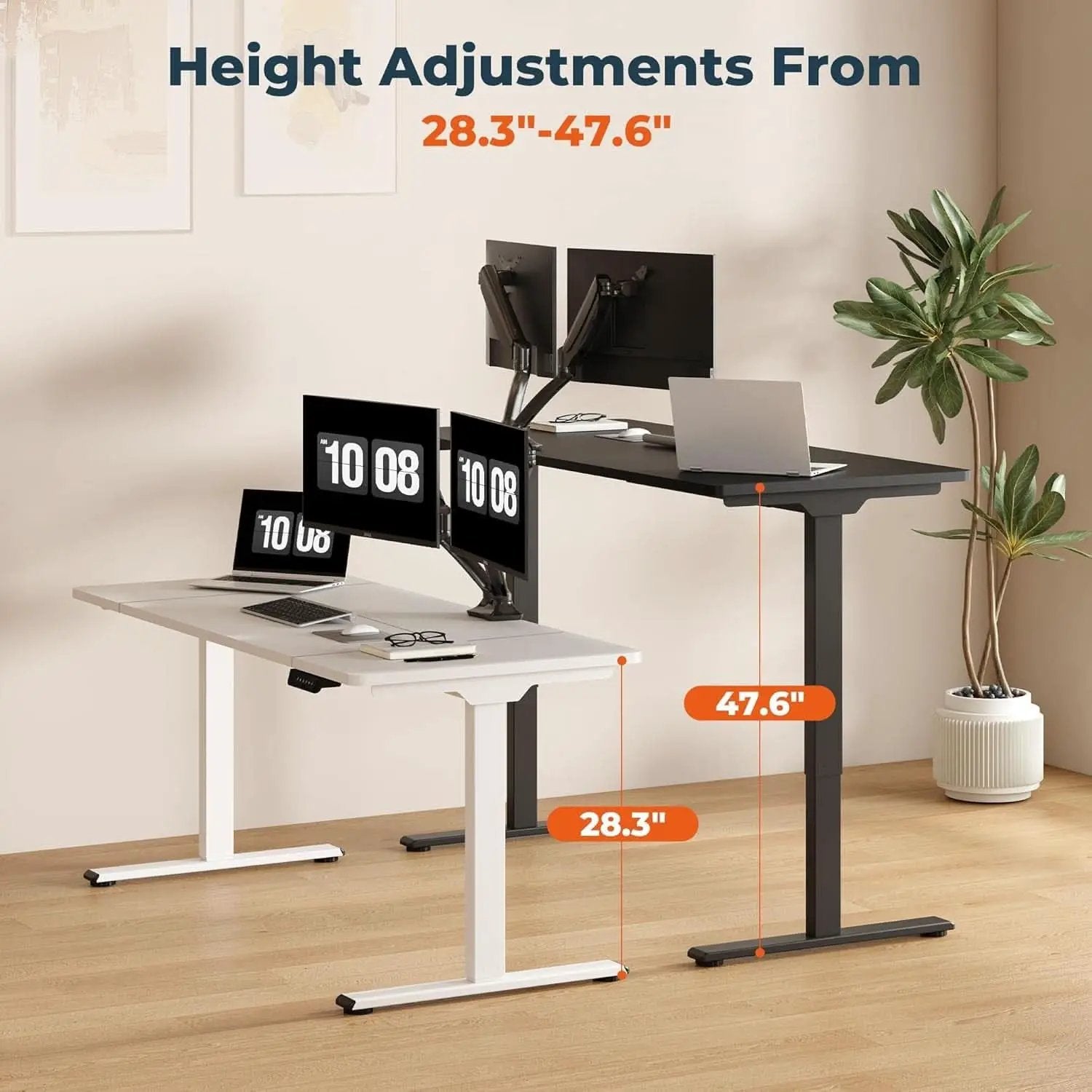 Electric Dual Motor Standing Desk with Adjustable Height from PriceLows™