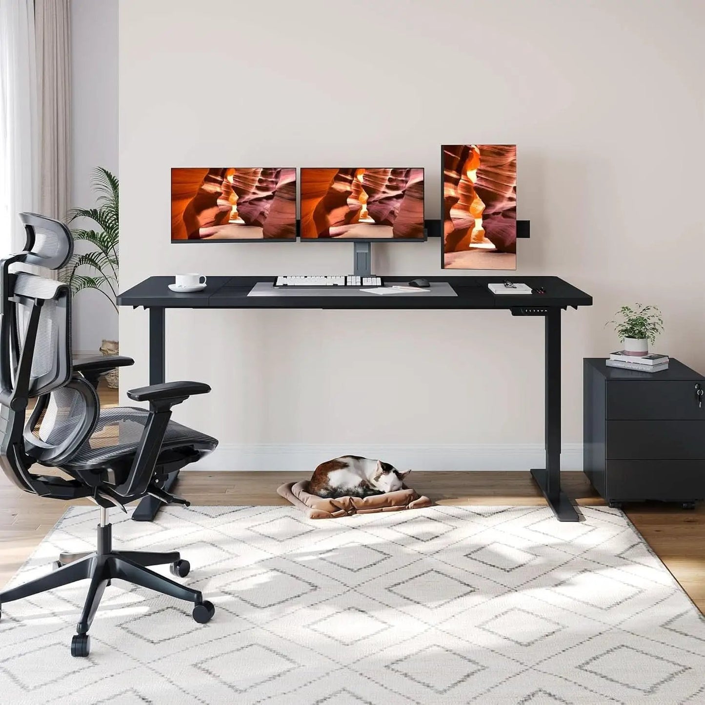 Electric Dual Motor Standing Desk with Adjustable Height from PriceLows™