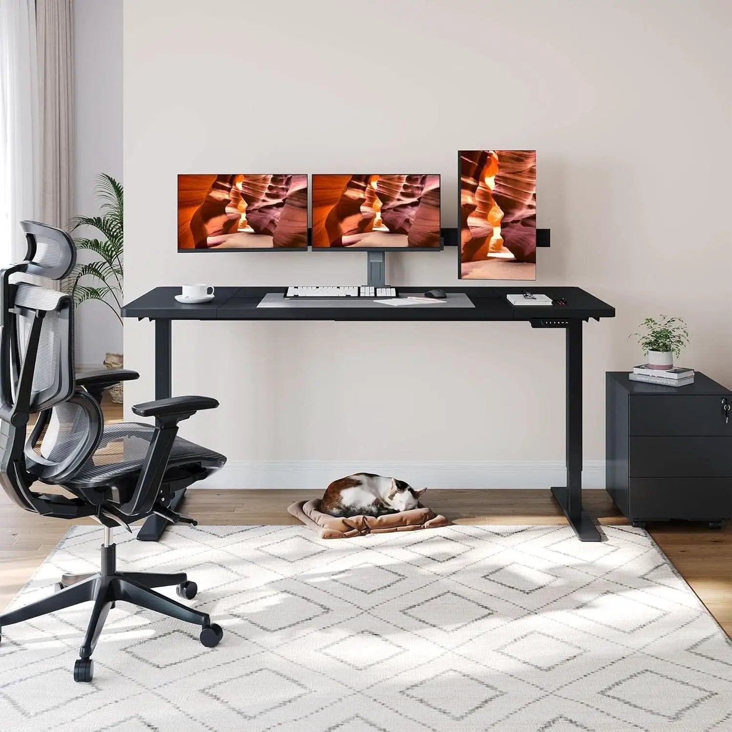 Electric Dual Motor Standing Desk with Adjustable Height from PriceLows™