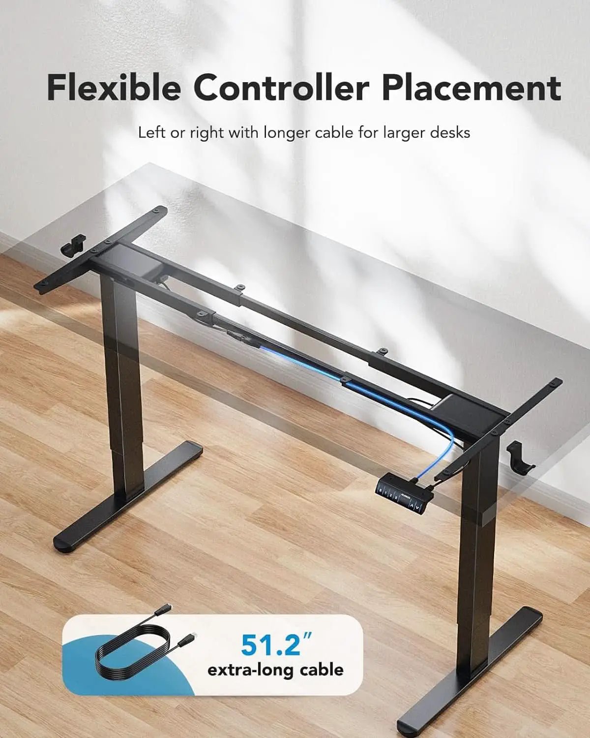 Electric Height Adjustable Desk Frame with Dual Motors from PriceLows™