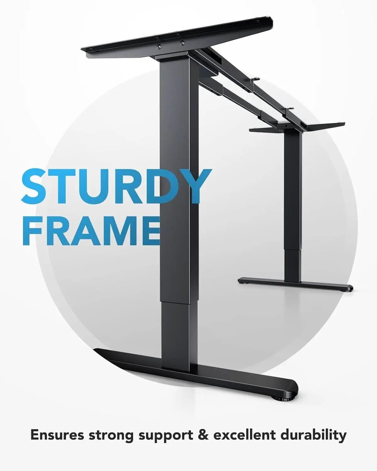 Electric Height Adjustable Desk Frame with Dual Motors from PriceLows™