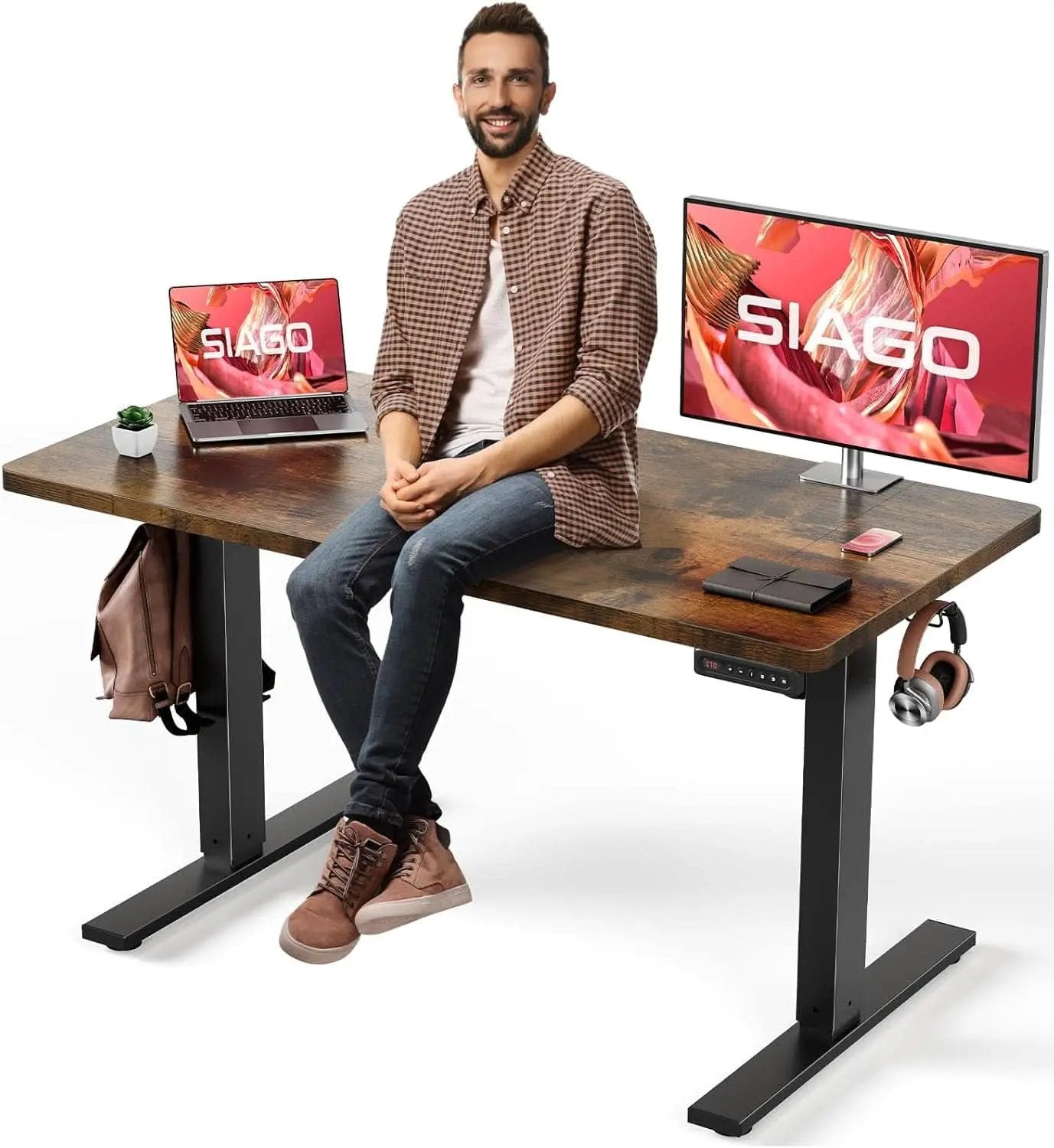 Electric Standing Desk 48 By 24 Inch With 3 Memory Presets from PriceLows™