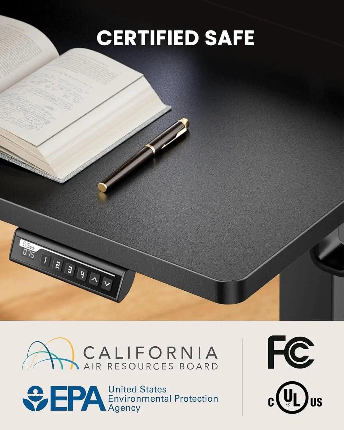 Electric Standing Desk with Adjustable Height Keyboard Tray from PriceLows™