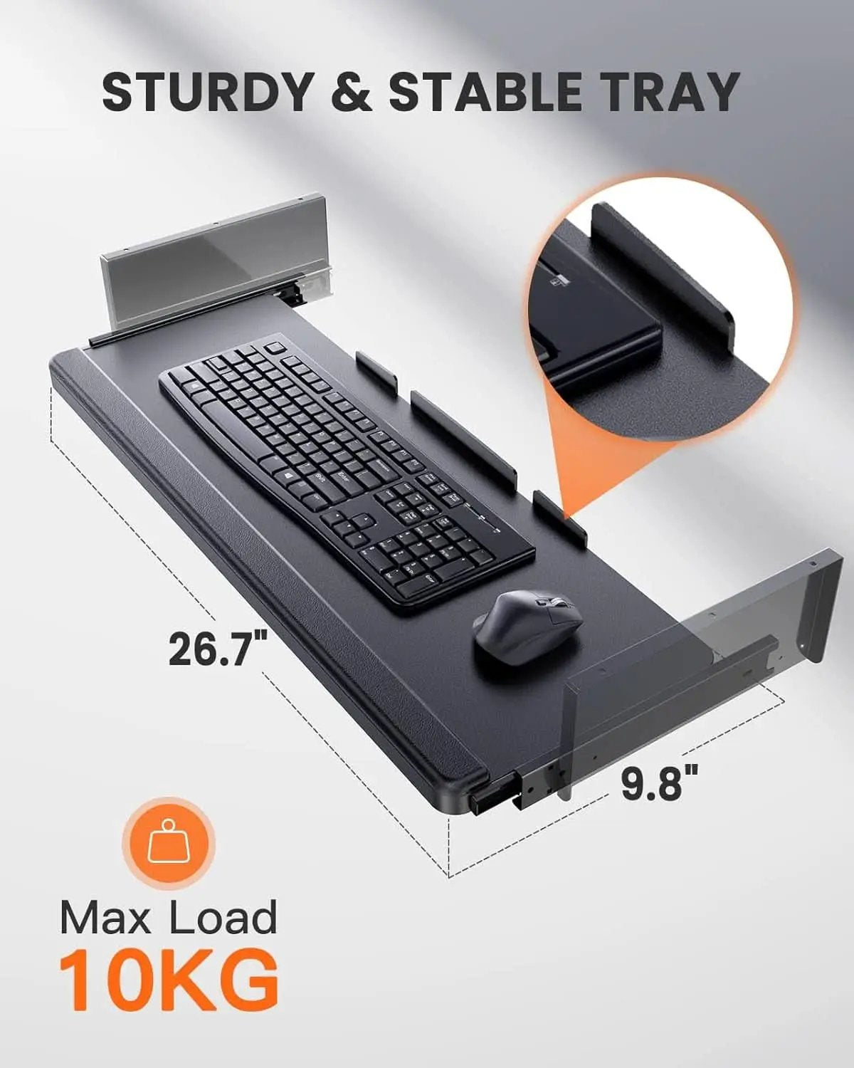 Electric Standing Desk with Adjustable Height Keyboard Tray from PriceLows™