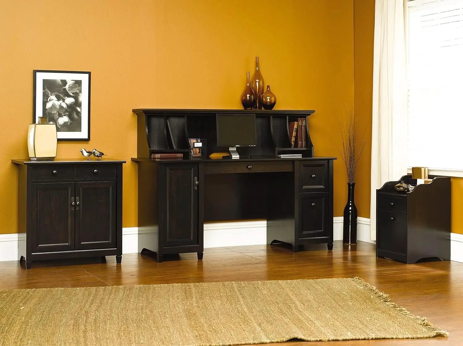 Elegant Home Office Computer Desk with Storage Drawers from PriceLows™