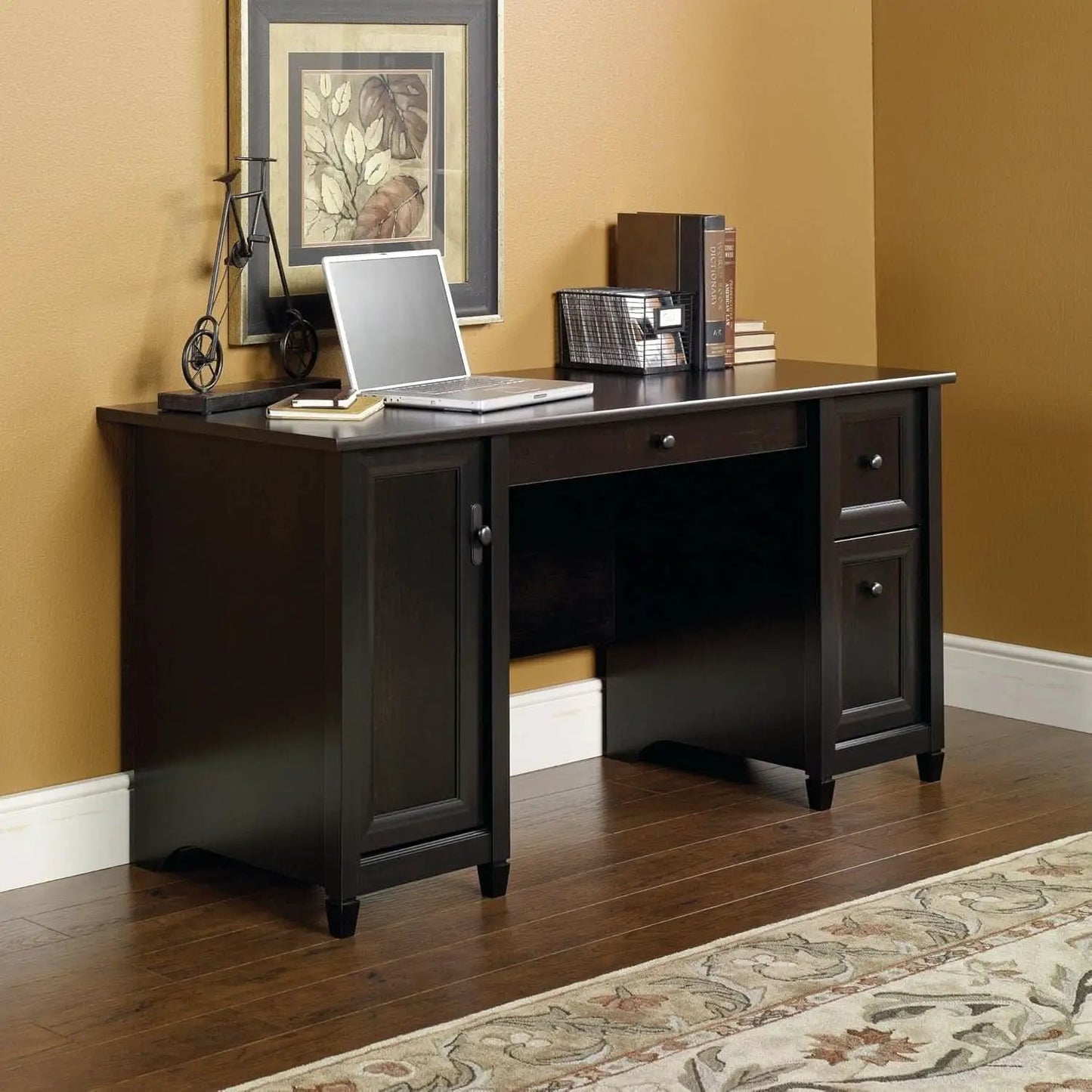 Elegant Home Office Computer Desk with Storage Drawers from PriceLows™