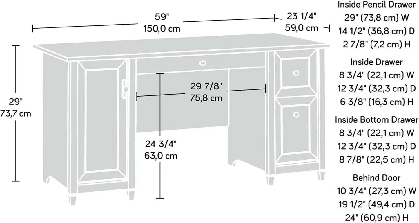 Elegant Home Office Computer Desk with Storage Drawers from PriceLows™