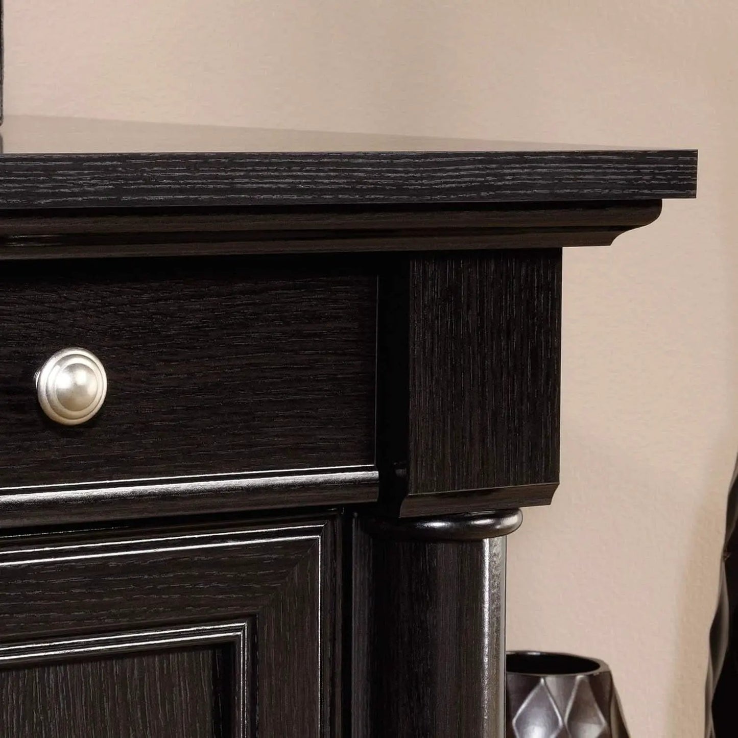 Elegant L-Shaped Desk with Spacious Surface in Wind Oak from PriceLows™