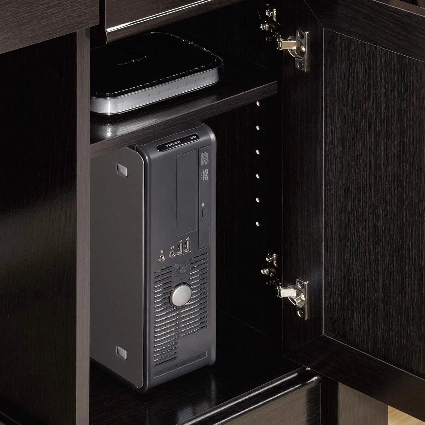 Elegant L-Shaped Desk with Spacious Surface in Wind Oak from PriceLows™