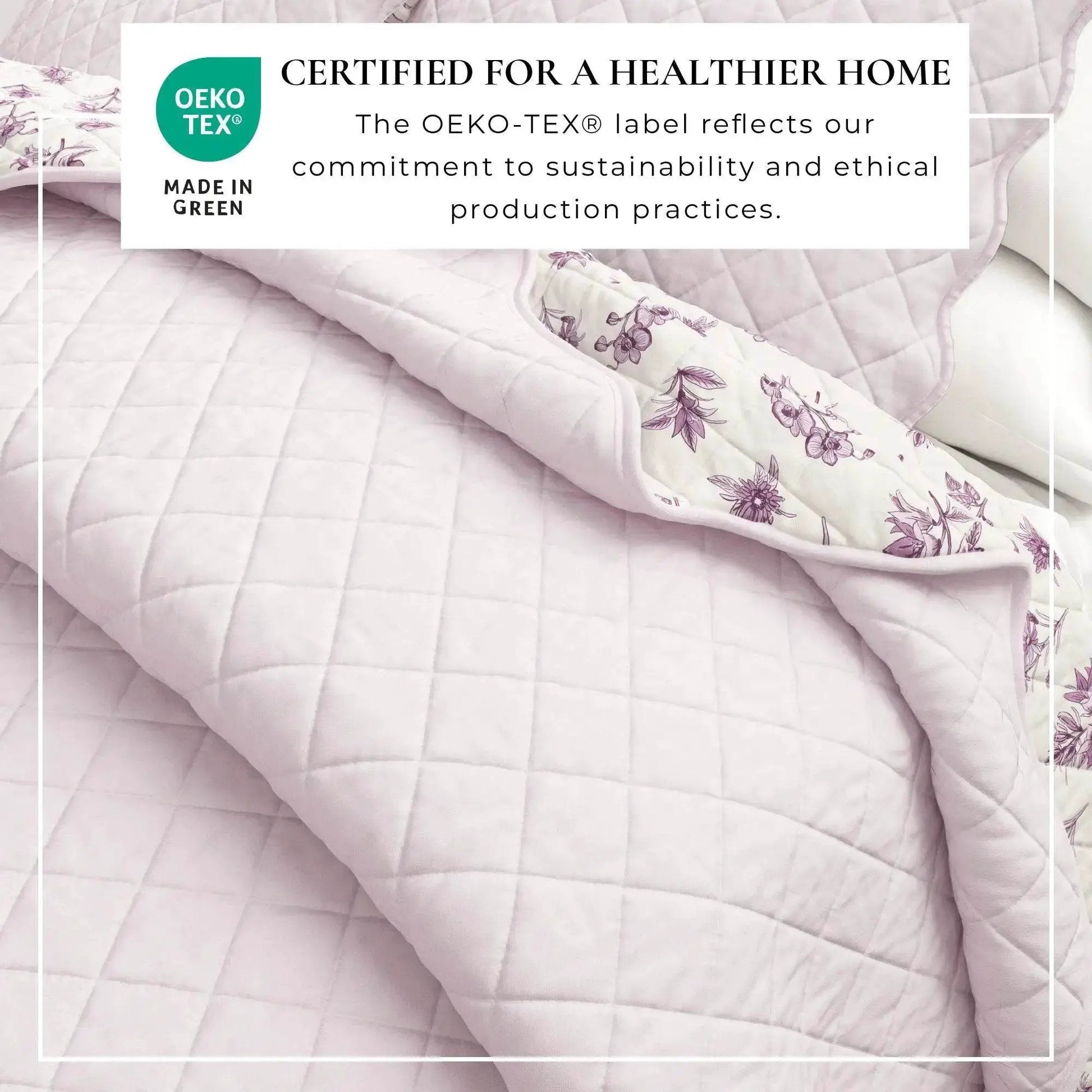 Floral Print & Scallopeded Edge Cotton Quilt Set - Sandie Collection from PriceLows™