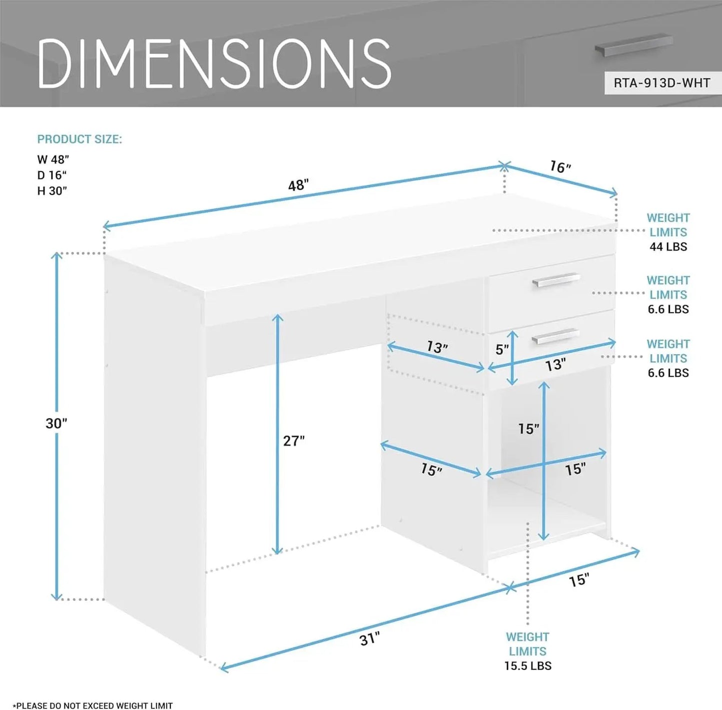 Engineered Wood Writing Desk with Ample Storage Space from PriceLows™