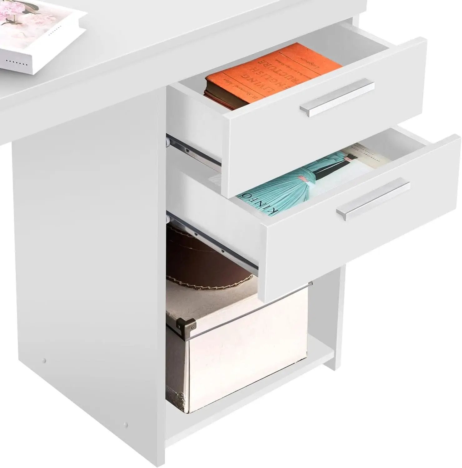 Engineered Wood Writing Desk with Ample Storage Space from PriceLows™