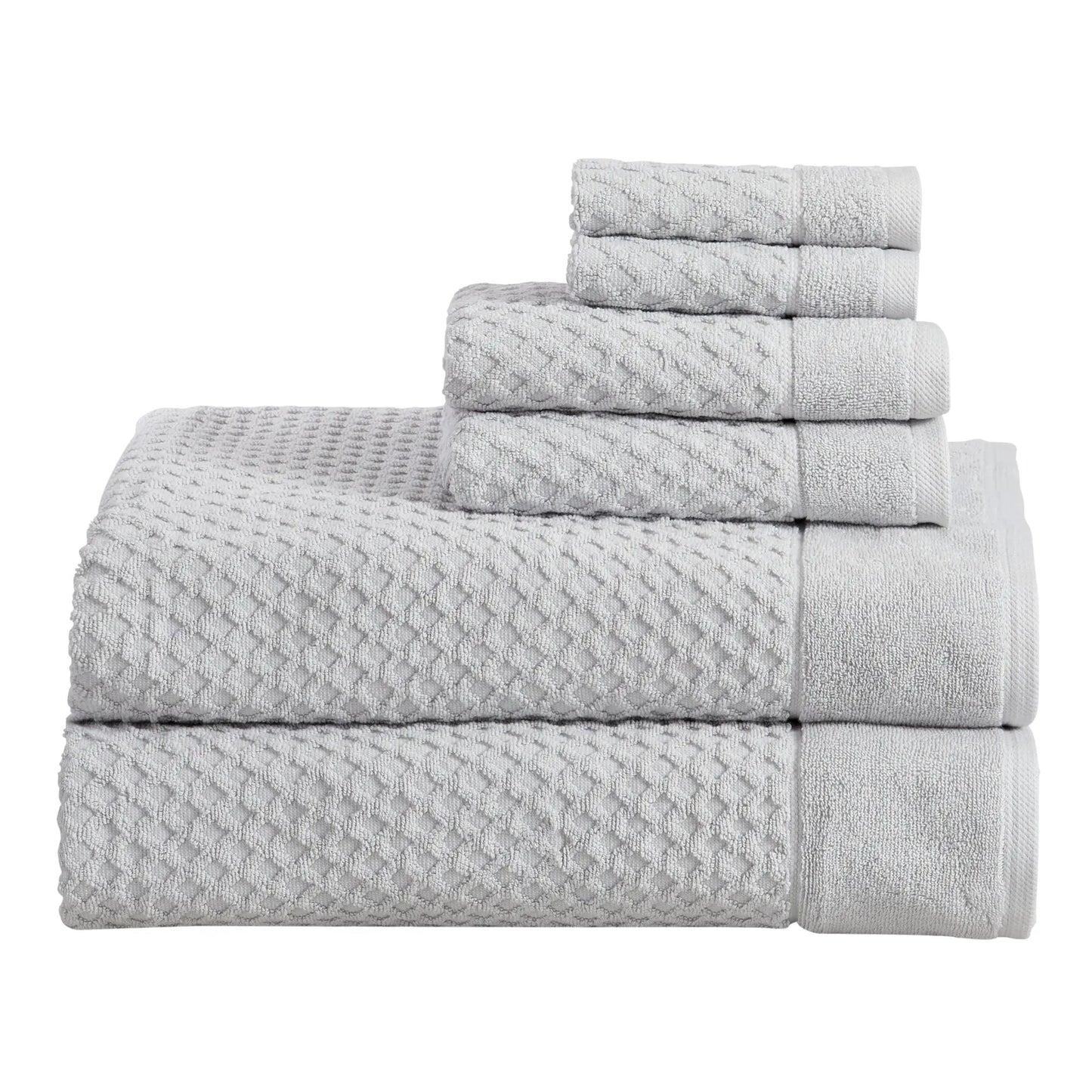 Cotton Diamond Waffle Weave Bath Towel Set - Grayson Collection from PriceLows™