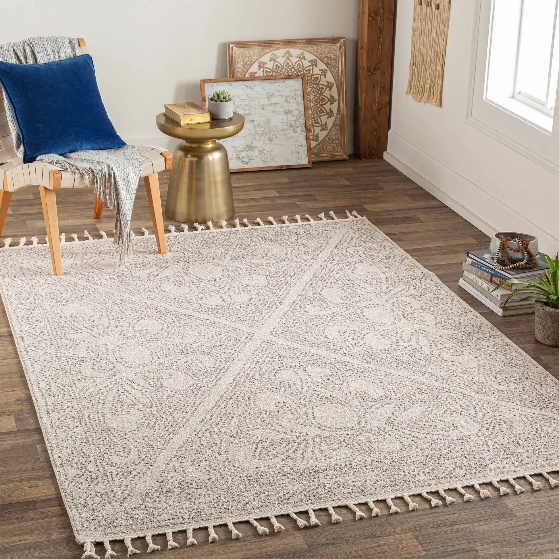 Birdwood Cream & Brown Area Rug from PriceLows™