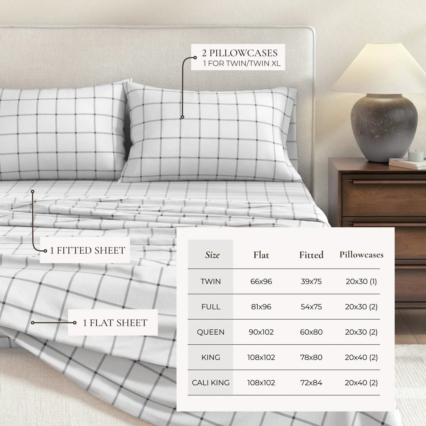 Turkish Cotton Flannel Sheet - Belle Collection from PriceLows™