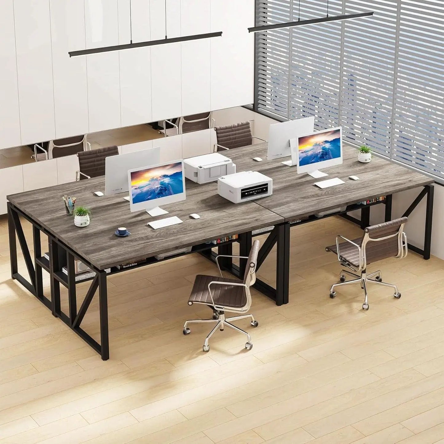 Executive Office Computer Desk and Mobile File Cabinet from PriceLows™
