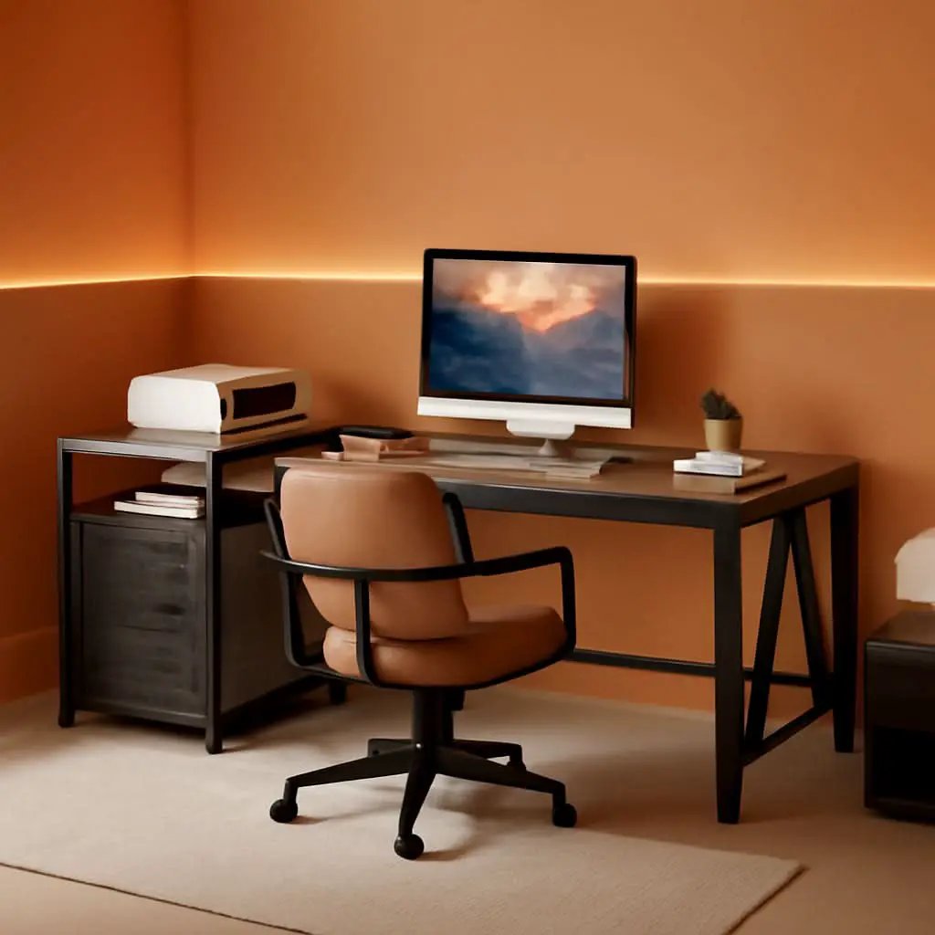 Executive Office Computer Desk and Mobile File Cabinet from PriceLows™