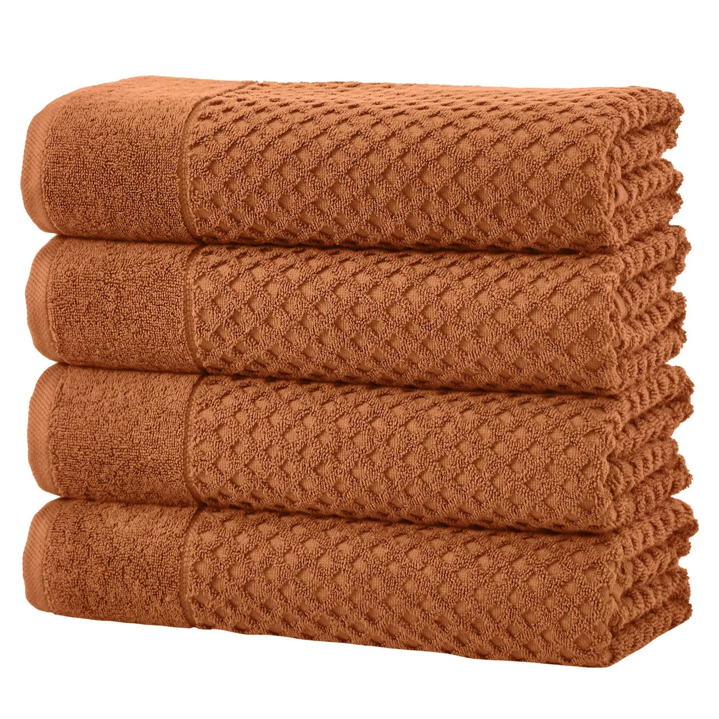 Cotton Diamond Waffle Weave Bath Towel Set - Grayson Collection from PriceLows™