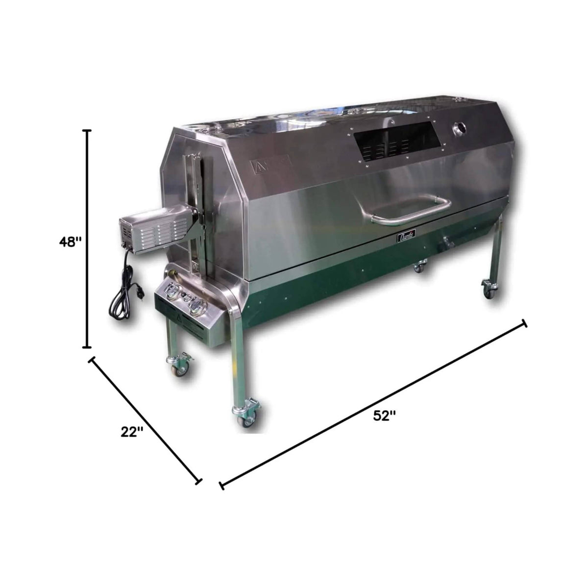 Extra-Large Stainless Steel Propane And Charcoal BBQ Rotisserie | Stainless Steel | Outdoor Grill | Outdoor Living