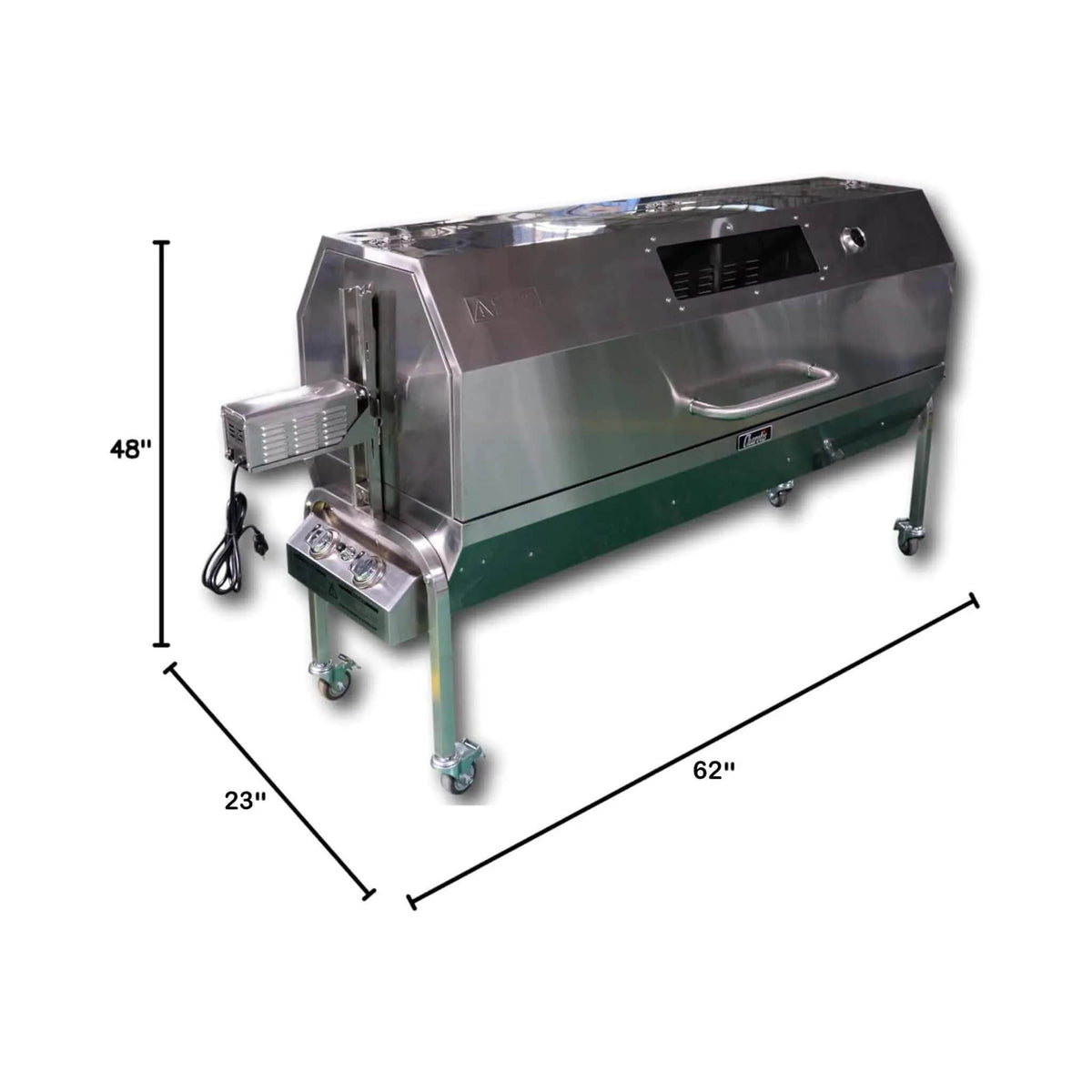 Extra-Large Stainless Steel Propane And Charcoal BBQ Rotisserie | Stainless Steel | Outdoor Grill | Outdoor Living
