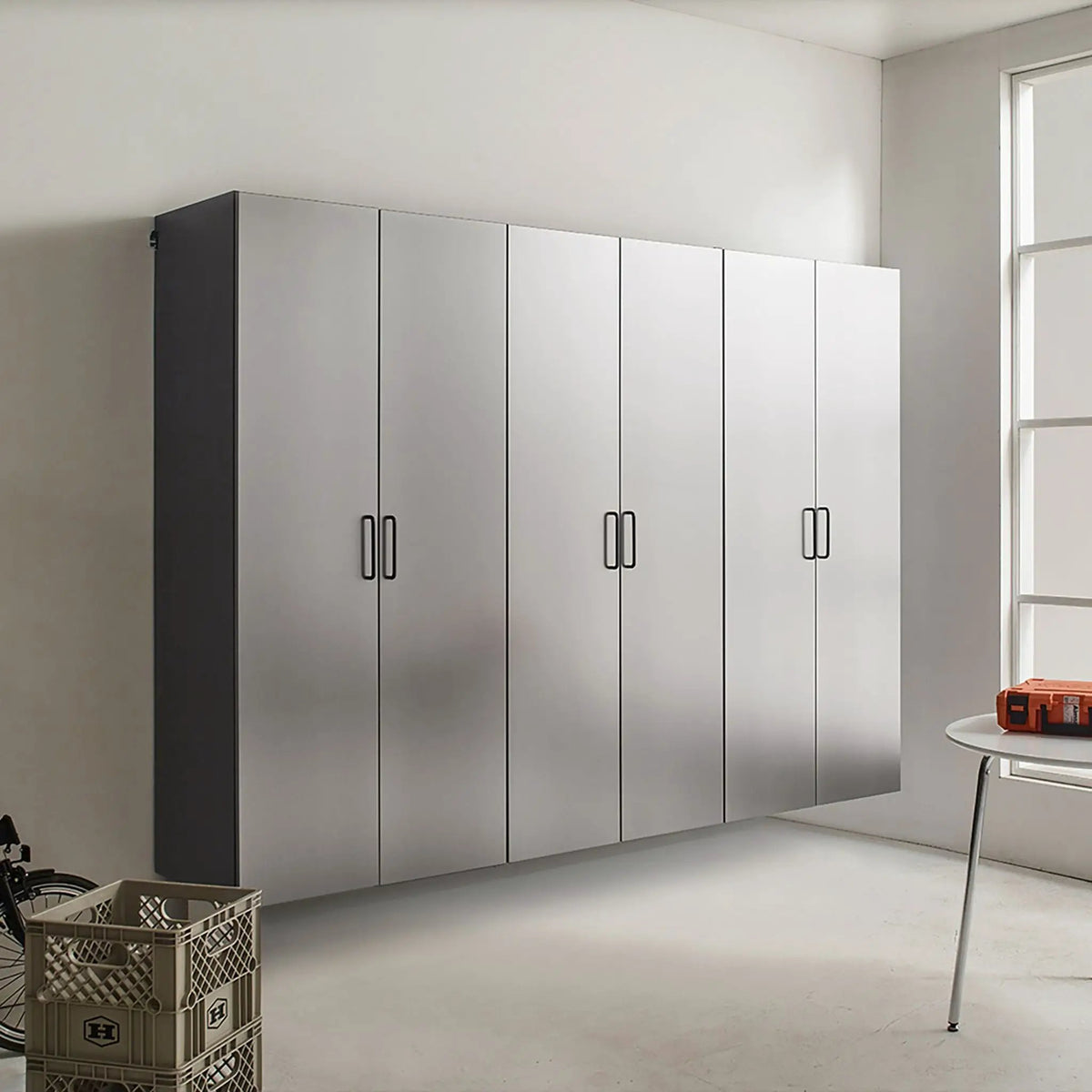 Garage Cabinet Storage Set | 96 Inch Extra-Large | Soft-Close Doors | Adjustable Shelves