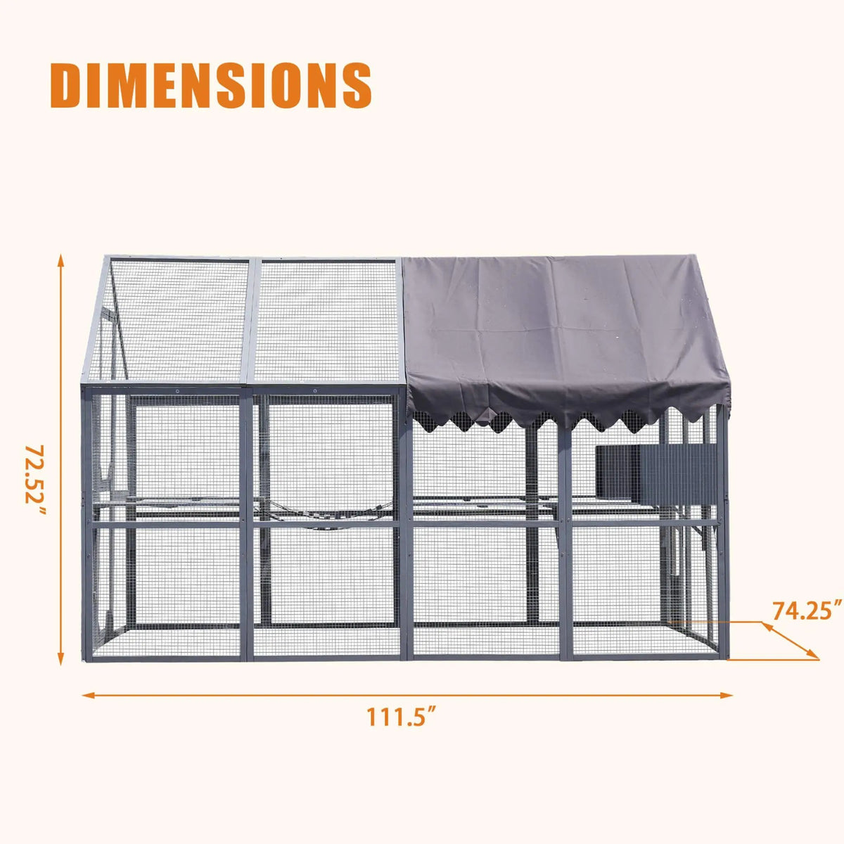 Outdoor Cat House Playpen | Extra-Large Size | Multi-Level Platforms | Waterproof Cover