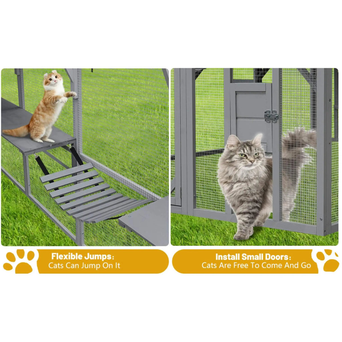 Outdoor Cat House Playpen | Extra-Large Size | Multi-Level Platforms | Waterproof Cover