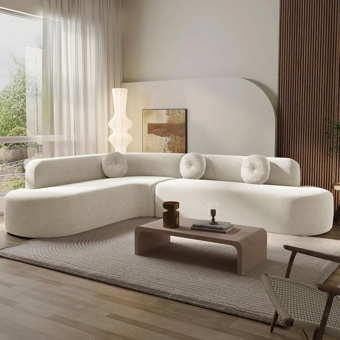Extra Large Sectional Sofa with Elegant Curved Design from PriceLows™