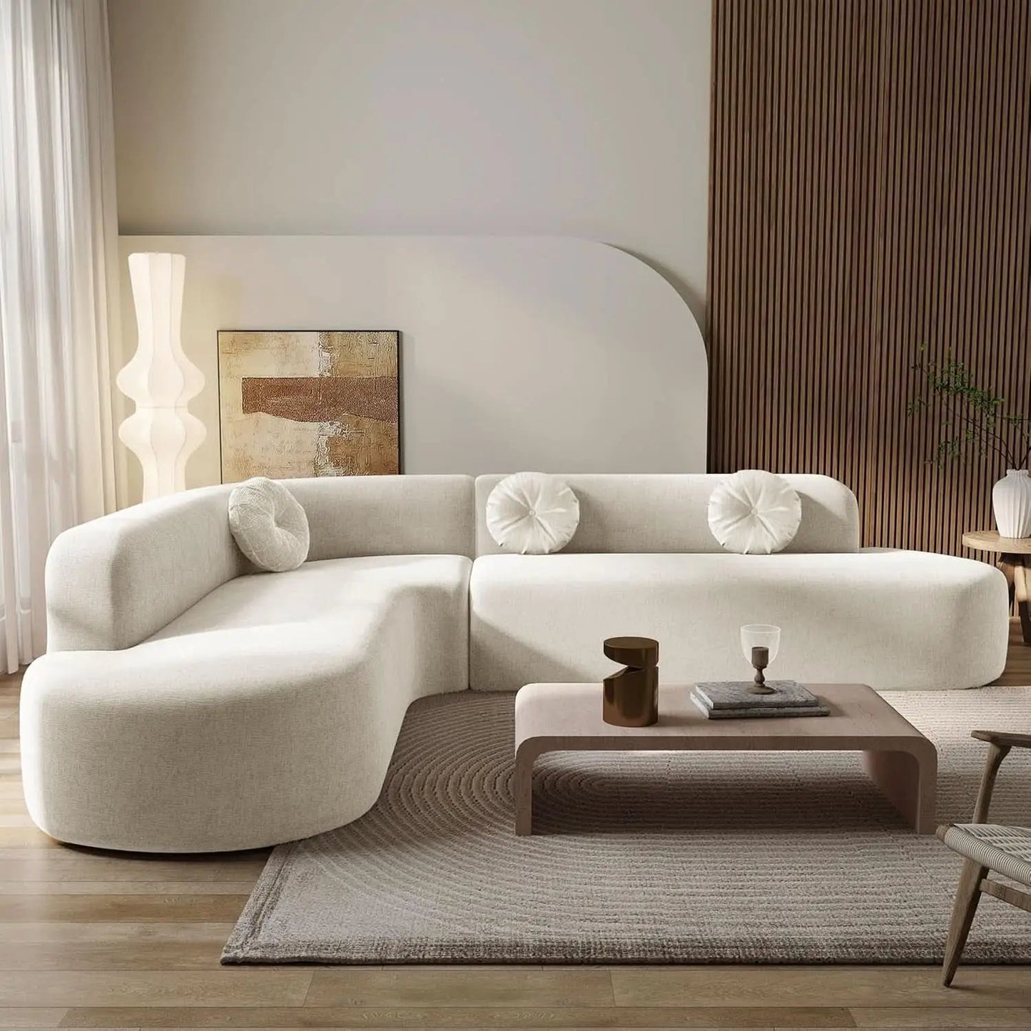 Extra Large Sectional Sofa with Elegant Curved Design from PriceLows™