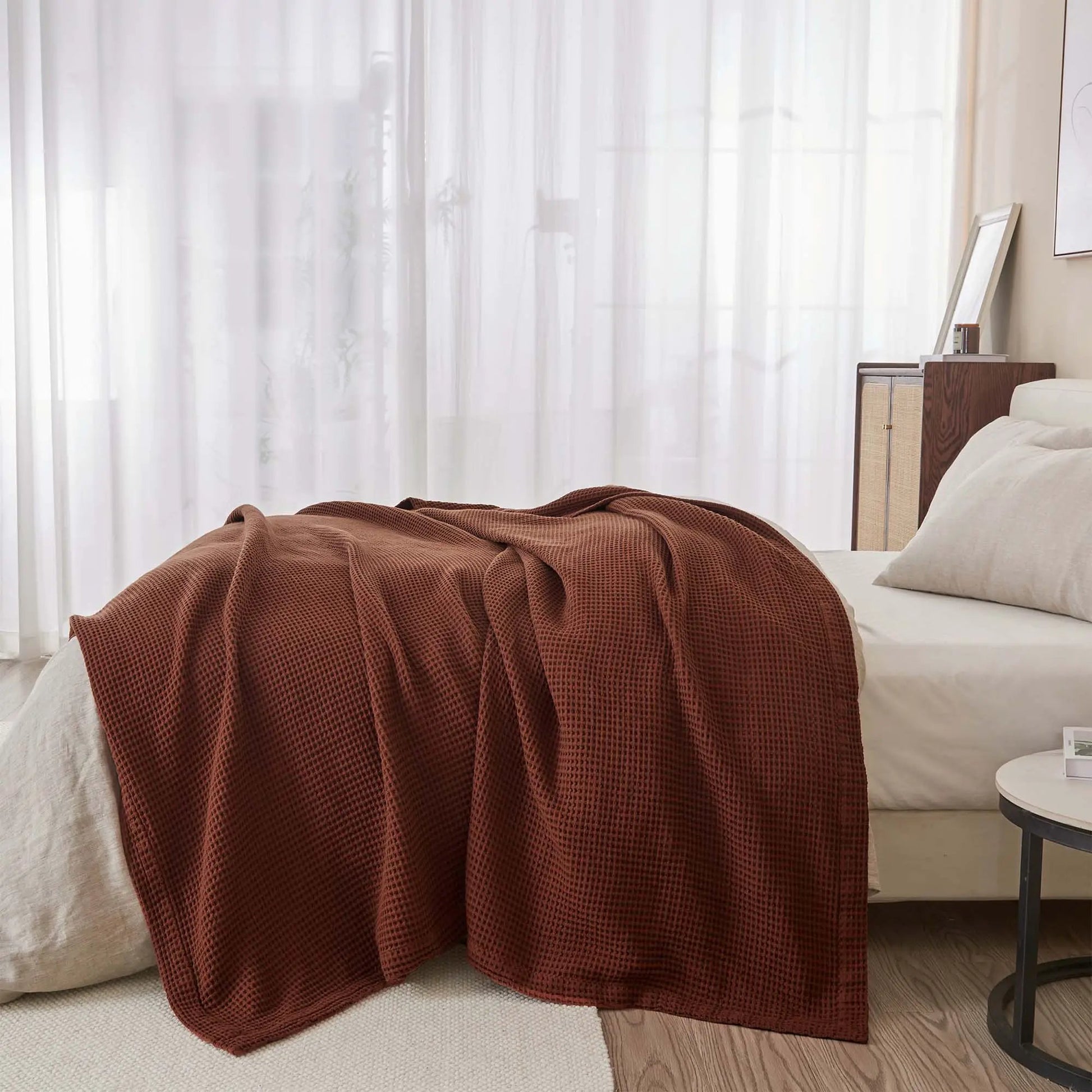 100% Cotton Waffle Weave Blanket - Mikala Collection from PriceLows™
