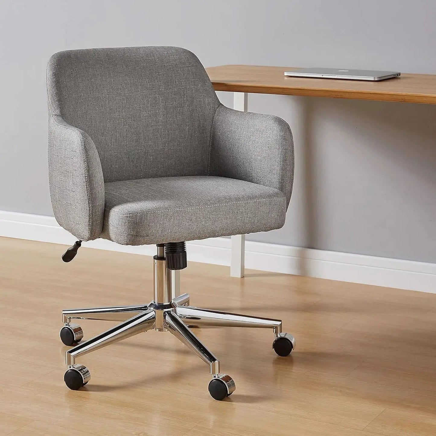 Light Gray Office Chair With 360 Swivel For Modern Home Office from PriceLows™