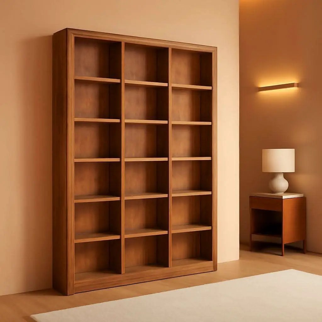 Traditional Oak Bookcase 84 Inch Tall With 18 Shelves from PriceLows™