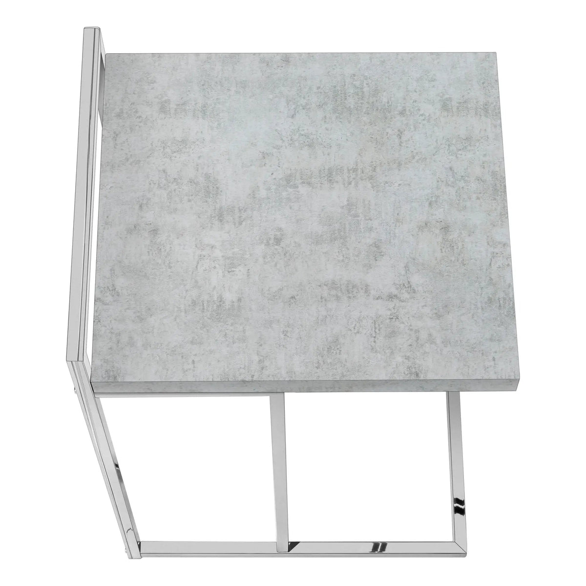 C-Shaped Accent Table | Sturdy Metal Base | Thick Rectangular Top | Portable And Lightweight