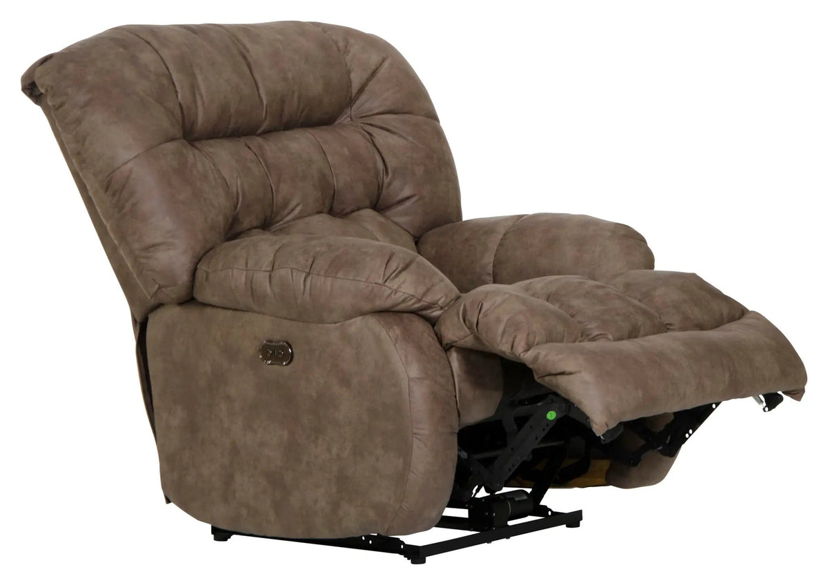 Benny Power Wall Hugger Recliner Reclining Chair | 40 x 42 x 43 in | Polyester & Fabric | Coffee