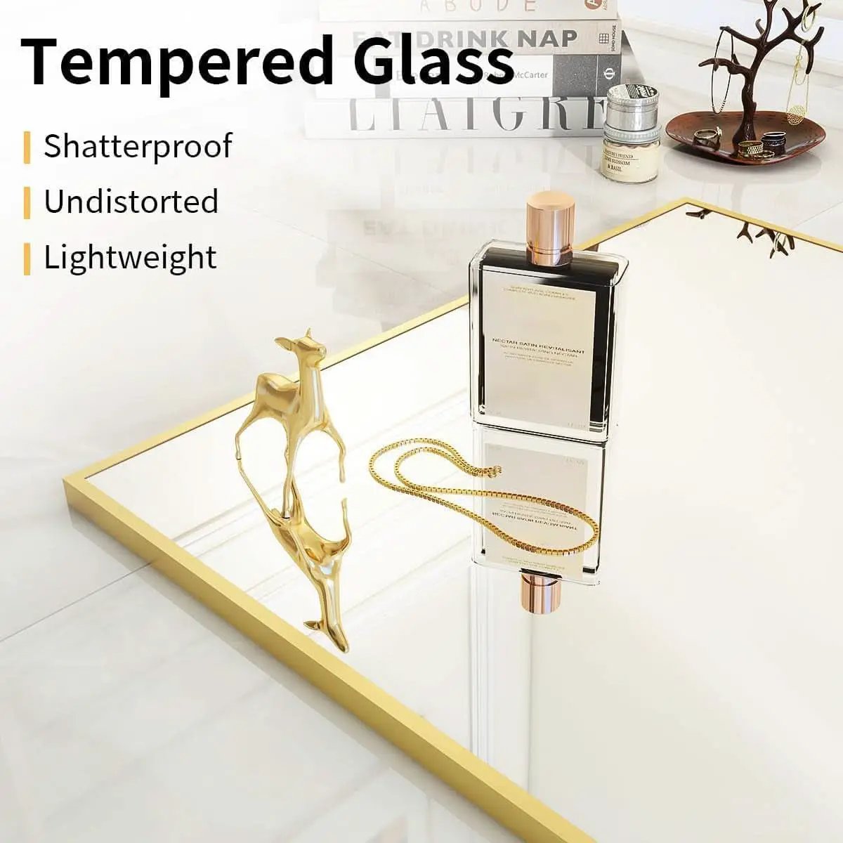 Gold Floor Mirror 21x57 Inch Full Length With Stand from PriceLows™