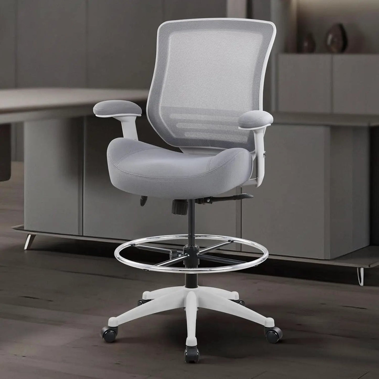 Ergonomic Drafting Chair 400Lb Capacity With Adjustable Foot Ring from PriceLows™