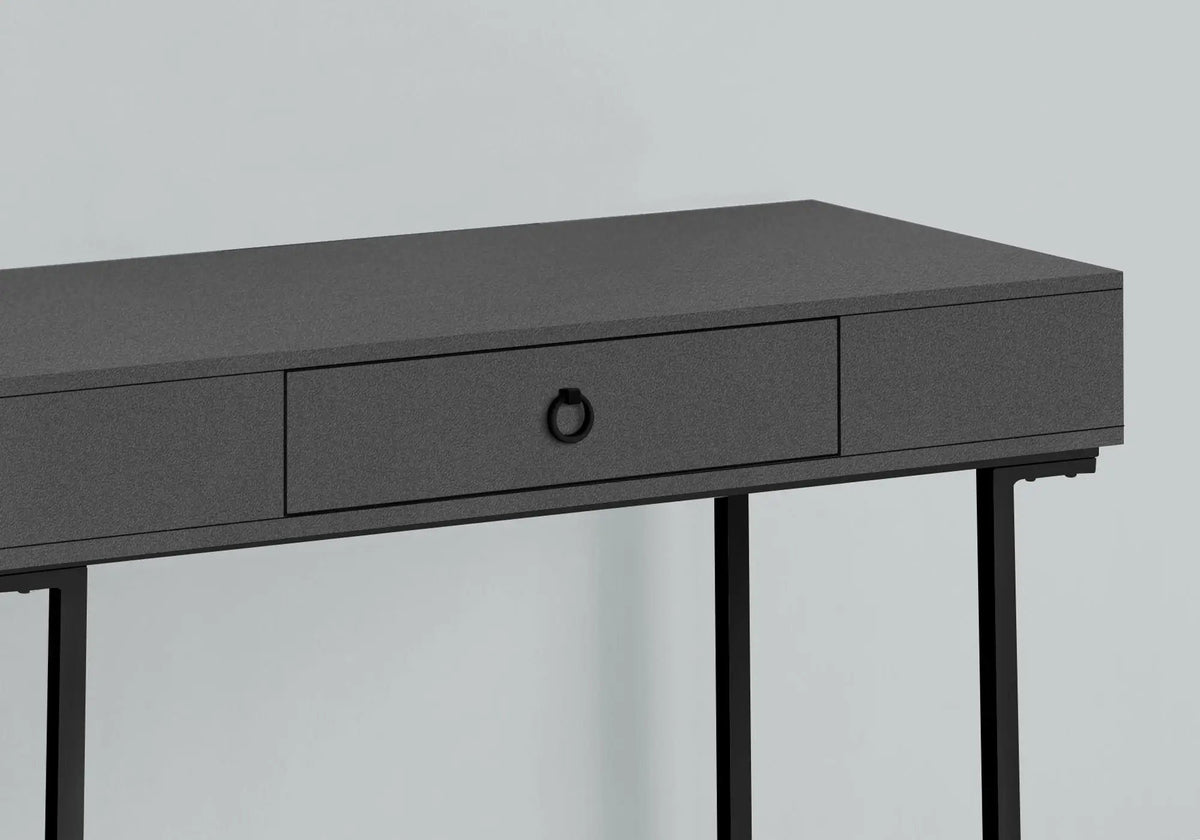Glossy Computer Desk | Large Center Drawer | Laminate Finish | 41.75 Inch Length