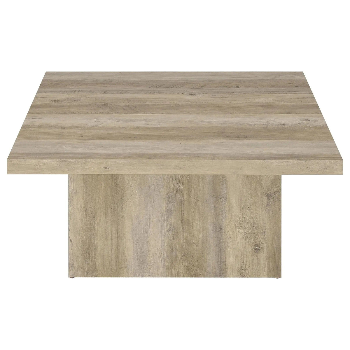 Devar Square Engineered Wood Coffee Table Distressed Pine | 35.5 x 35.5 x 16.25 in | Engineered Wood & Veneer | Living Room
