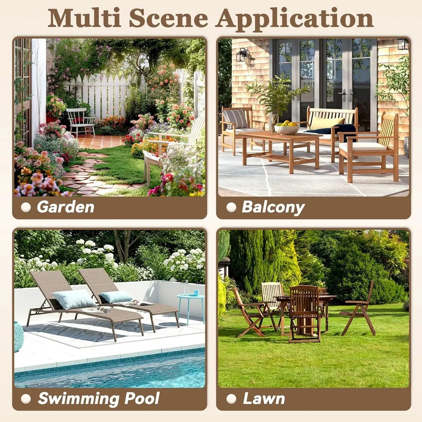 Outdoor 3 Piece Patio Furniture Set with Cushions from PriceLows™