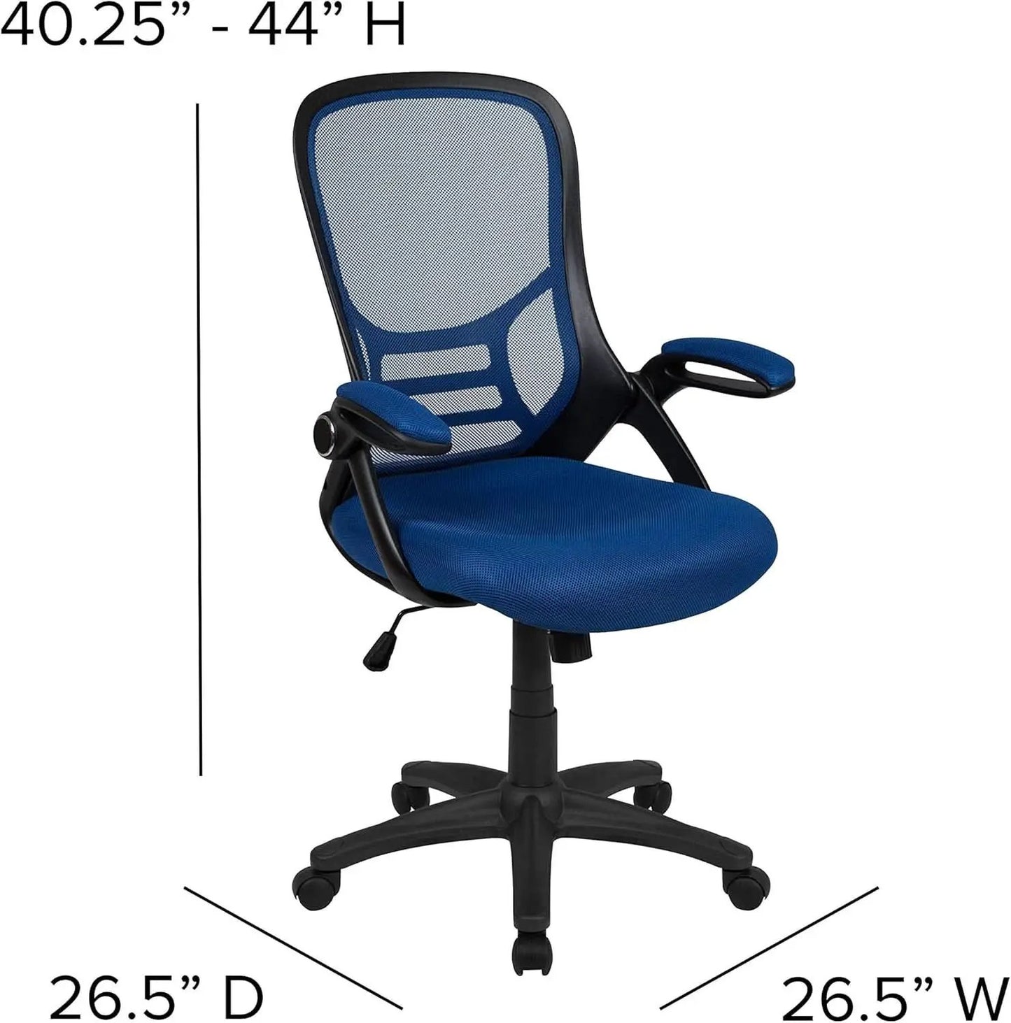Swivel Office Chair With Lumbar Support And Flip Up Armrests from PriceLows™