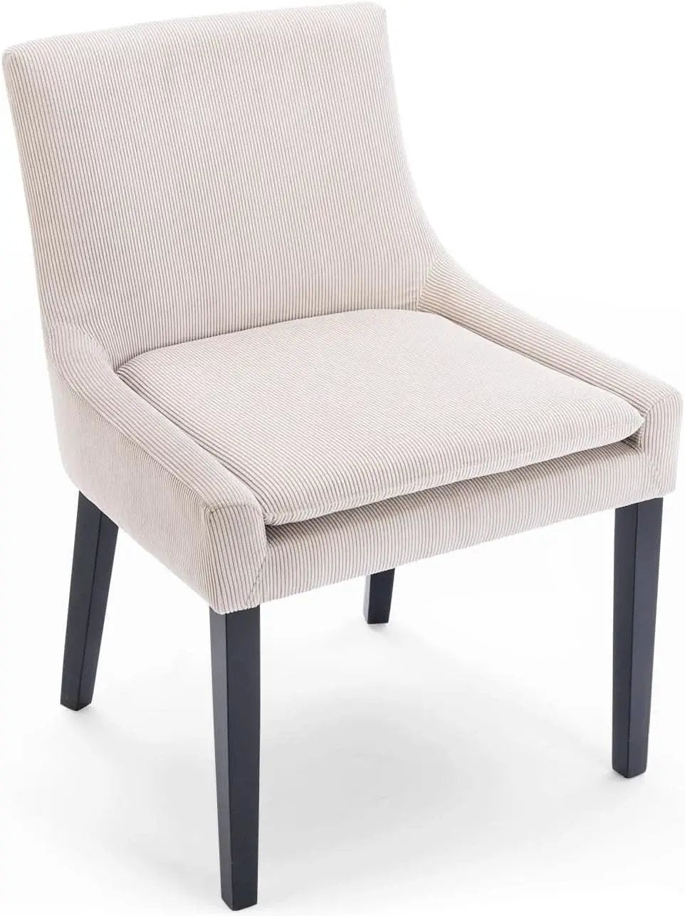 Beige Upholstered Corduroy Dining Chairs Bundle Four from PriceLows™