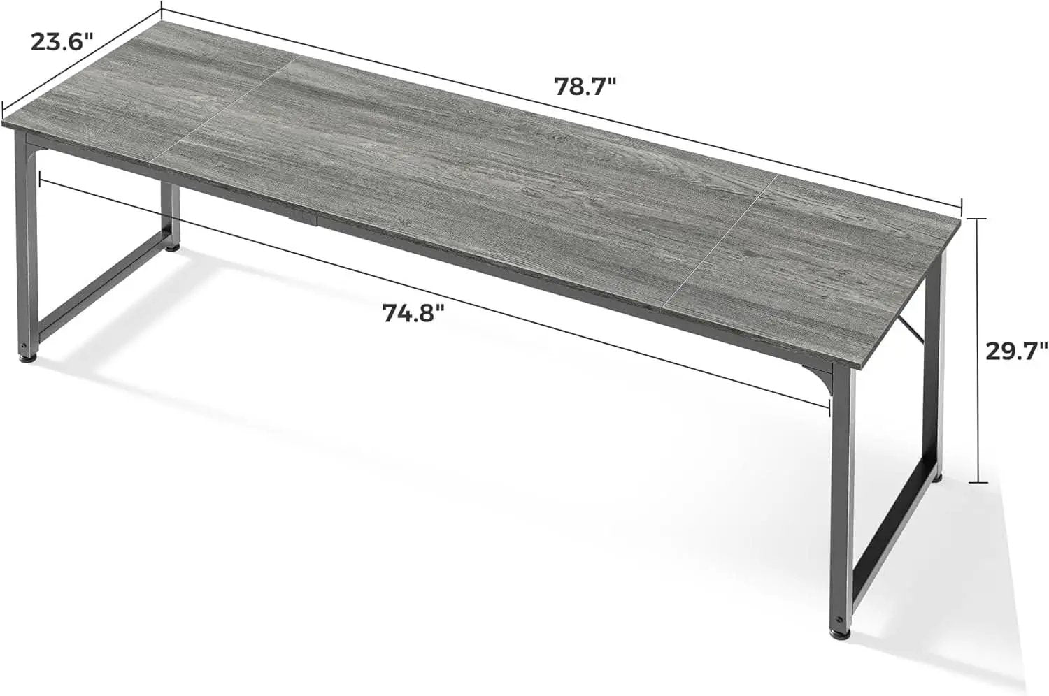 80 Inch Grey Gaming And Office Desk With Storage System from PriceLows™